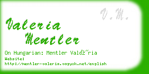 valeria mentler business card